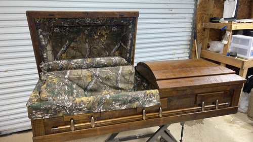 Camouflage Barnwood Casket