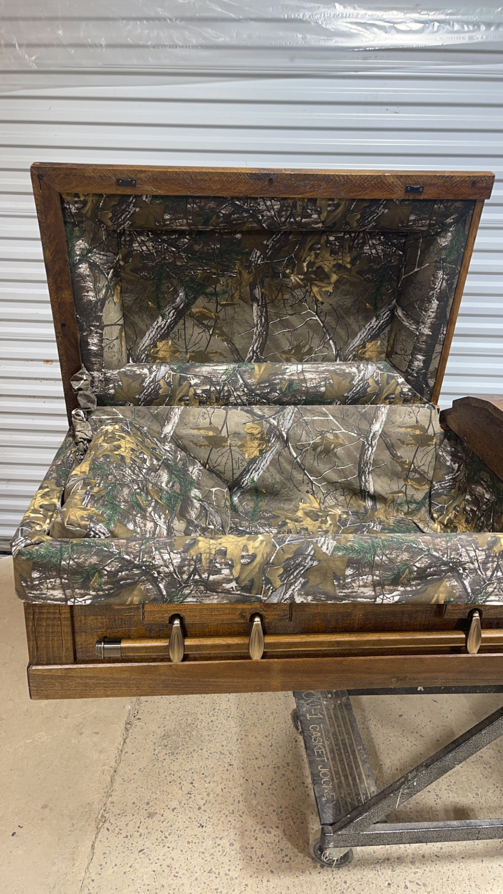Camouflage Barnwood Casket